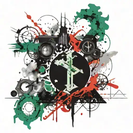 emerald tablet tattoo design idea