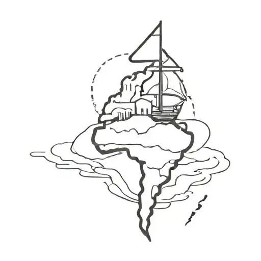 south america stab by an anchor tattoo design idea