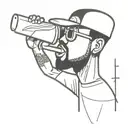 kid cudi drinking tattoo design idea
