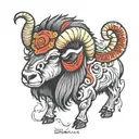 Ram Bison Spartan tattoo design idea
