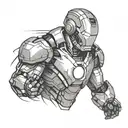 Ironman logo tattoo design idea