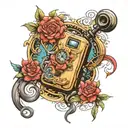 Disney with Robert hookes phone  tattoo design idea