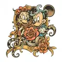 Disney with Robert hookes phone  tattoo design idea