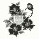 Bible verse incorporated tattoo design idea