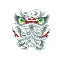 itatchi eyes with gojo saturo tattoo design idea