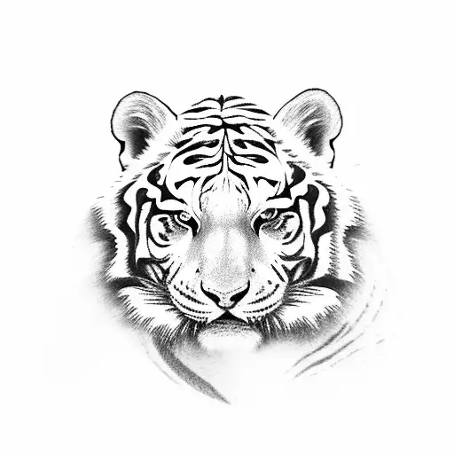 White Tiger Tattoo - AI Generated Artwork - NightCafe Creator