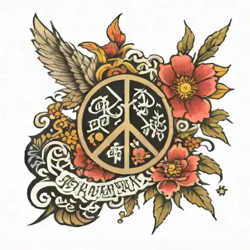  the words 'peace,prosperity,protect,god'in japanese on my back tattoo design idea