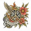  the words 'peace,prosperity,protect,god'in japanese on my back tattoo design idea