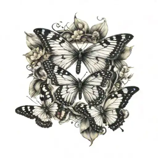 Malenia elden ring butterflies surrounding tattoo design idea