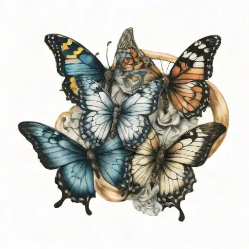 Malenia elden ring butterflies tattoo design idea