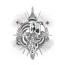 full sleave, with meaning of power independence and welth tattoo design idea