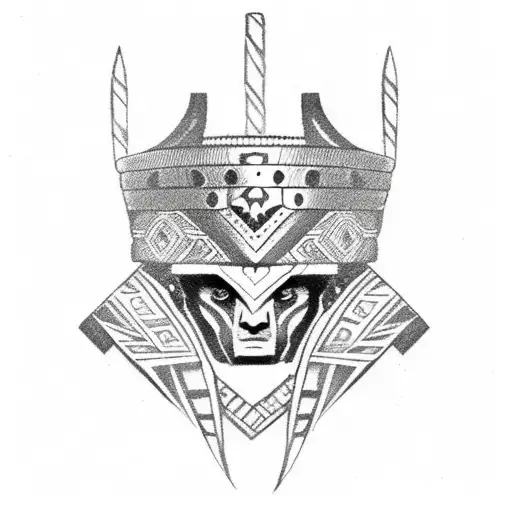 Aztec Warrior  tattoo design idea