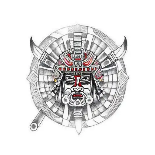 Aztec Warrior  tattoo design idea