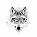mandala angry wolf tattoo design idea