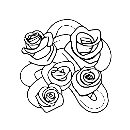 snake and rose tattoo design idea