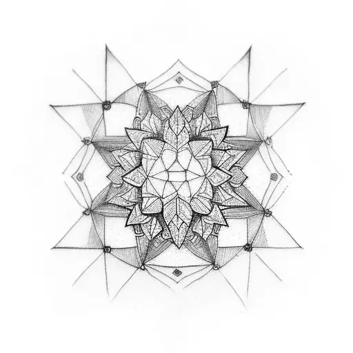 generate small beautiful geometric mandala tattoo  tattoo design idea