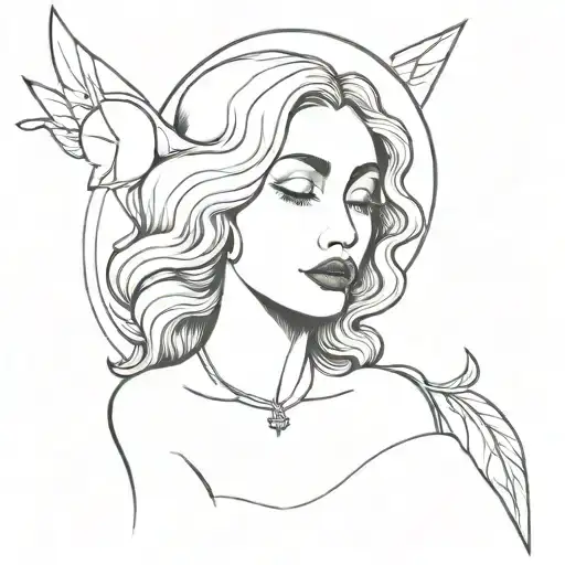 Angelitos del cuadro de Rafael Madonna Sixtina tattoo design idea