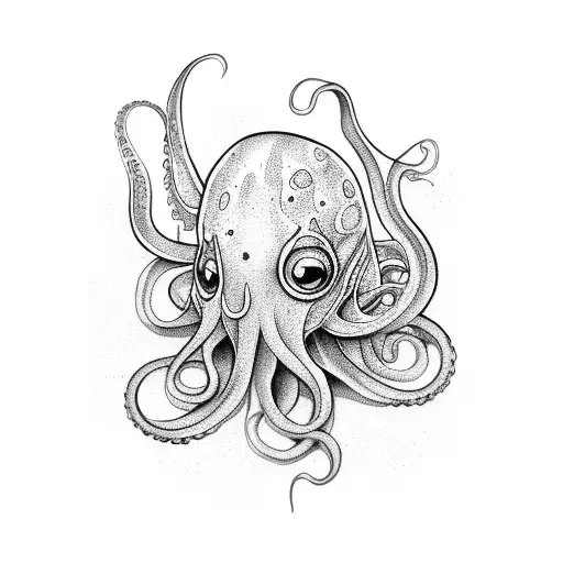 squid tattoo design idea