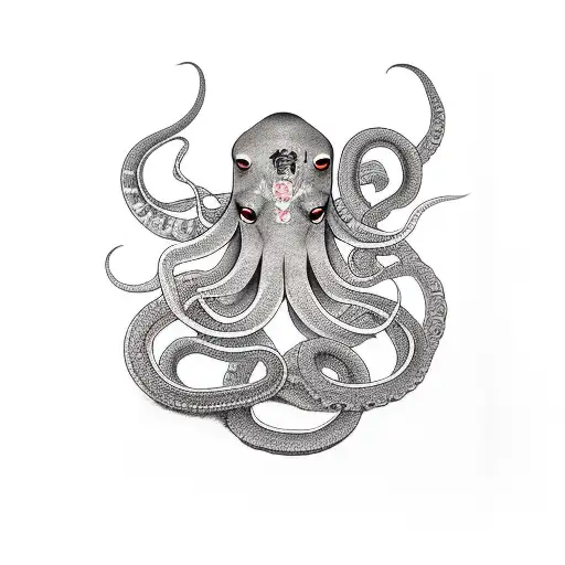 squid tattoo design idea