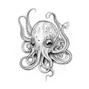 squid tattoo design idea