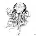 squid tattoo design idea