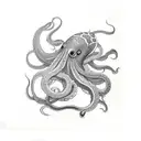 squid tattoo design idea