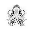squid tattoo design idea