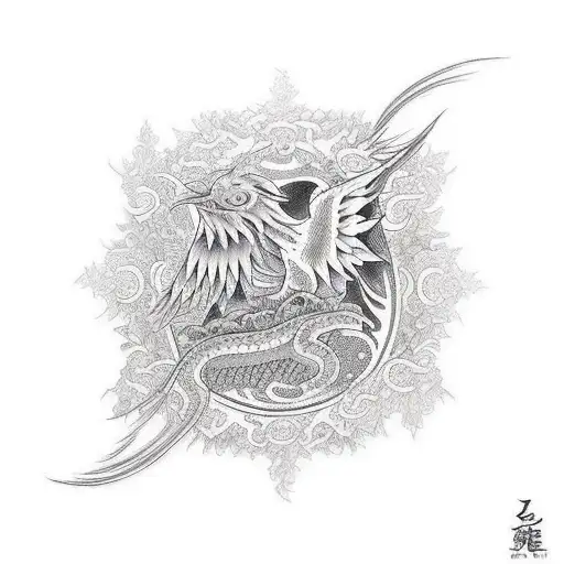 Phoenix tattoo design idea
