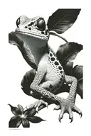 Madagaskar Tag Gecko sitting tattoo design idea