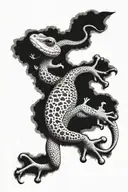 Madagaskar Tag Gecko sitting tattoo design idea