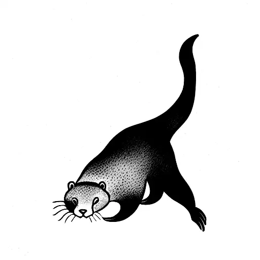 otter tattoo design idea