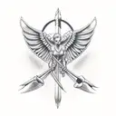 bow and arrow tattoo design idea