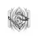 bow and arrow tattoo design idea