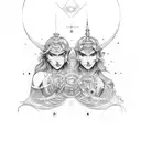 Gemini  tattoo design idea