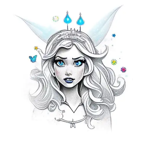 disney princess full body tattoo design idea