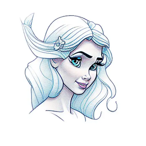disney princess tattoo design idea