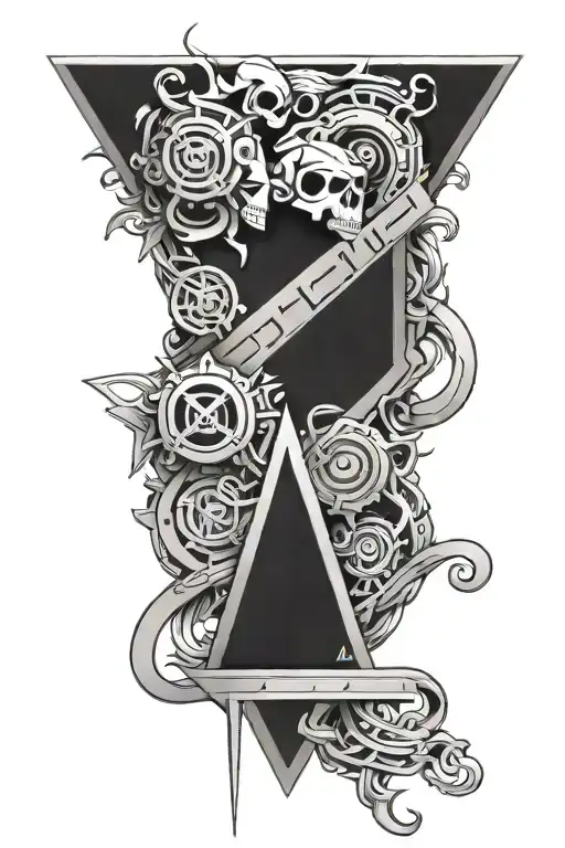 cyber sigilism arm band tattoo tattoo design idea