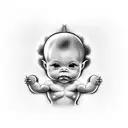 kewpie baby tattoo design idea