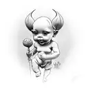 kewpie baby tattoo design idea