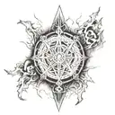 helm of awe and web of wyrd tattoo design idea