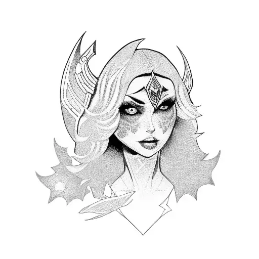 arcana drow ranger tattoo design idea