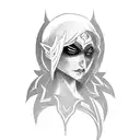 arcana drow ranger de dota 2 tattoo design idea