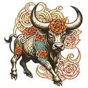 Spanish Bull  tattoo design idea