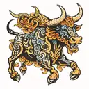 Spanish Bull  tattoo design idea