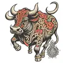 Spanish Bull  tattoo design idea
