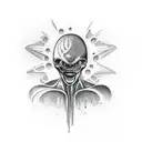 alien abduction tattoo design idea