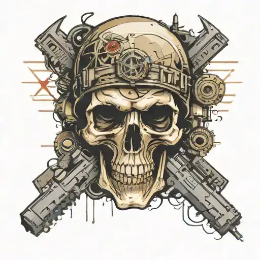 Skull with the letters DCRS built-in, with the legend TAC special forces, with some Data Center elements or networking tattoo design idea