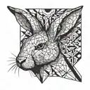 dead bunny rabbit tattoo design idea