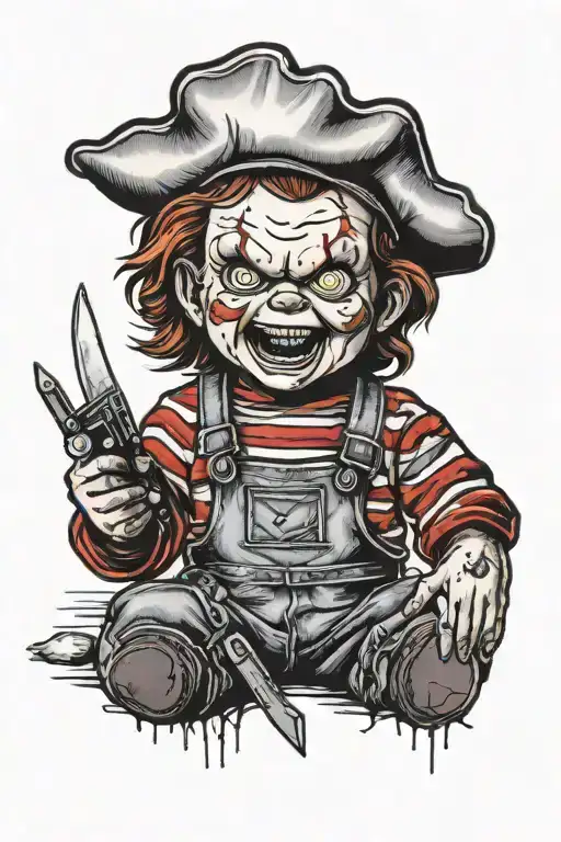 childs play chucky tattoo design idea