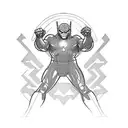 marvel superheroes tattoo design idea